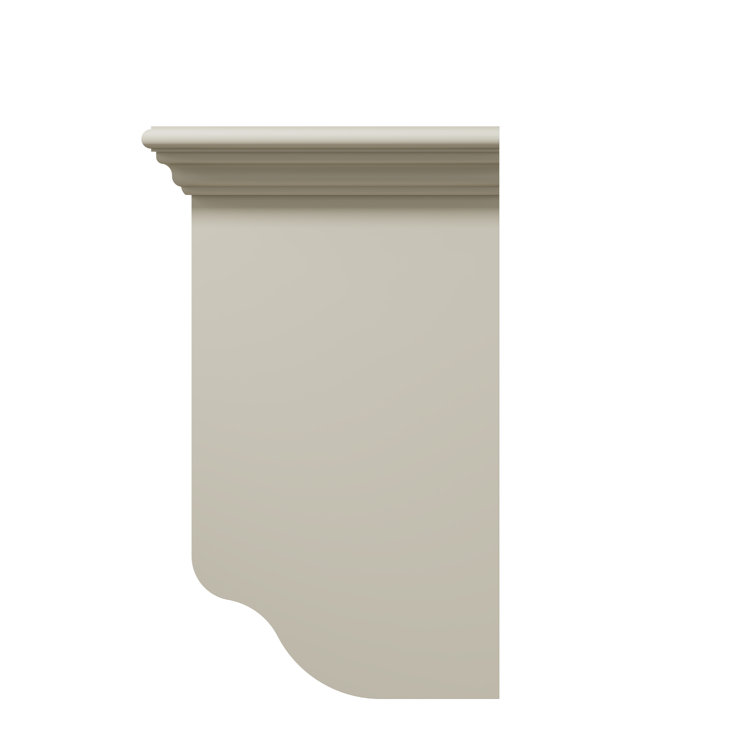 Ophelia & Co. Springdale Painted Hall Shelf With 5 Hooks Charcoal Grey